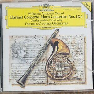 Music CD - Mozart: Clarinet Concerto and Horn Concertos Nos. 1 & 4, 1988